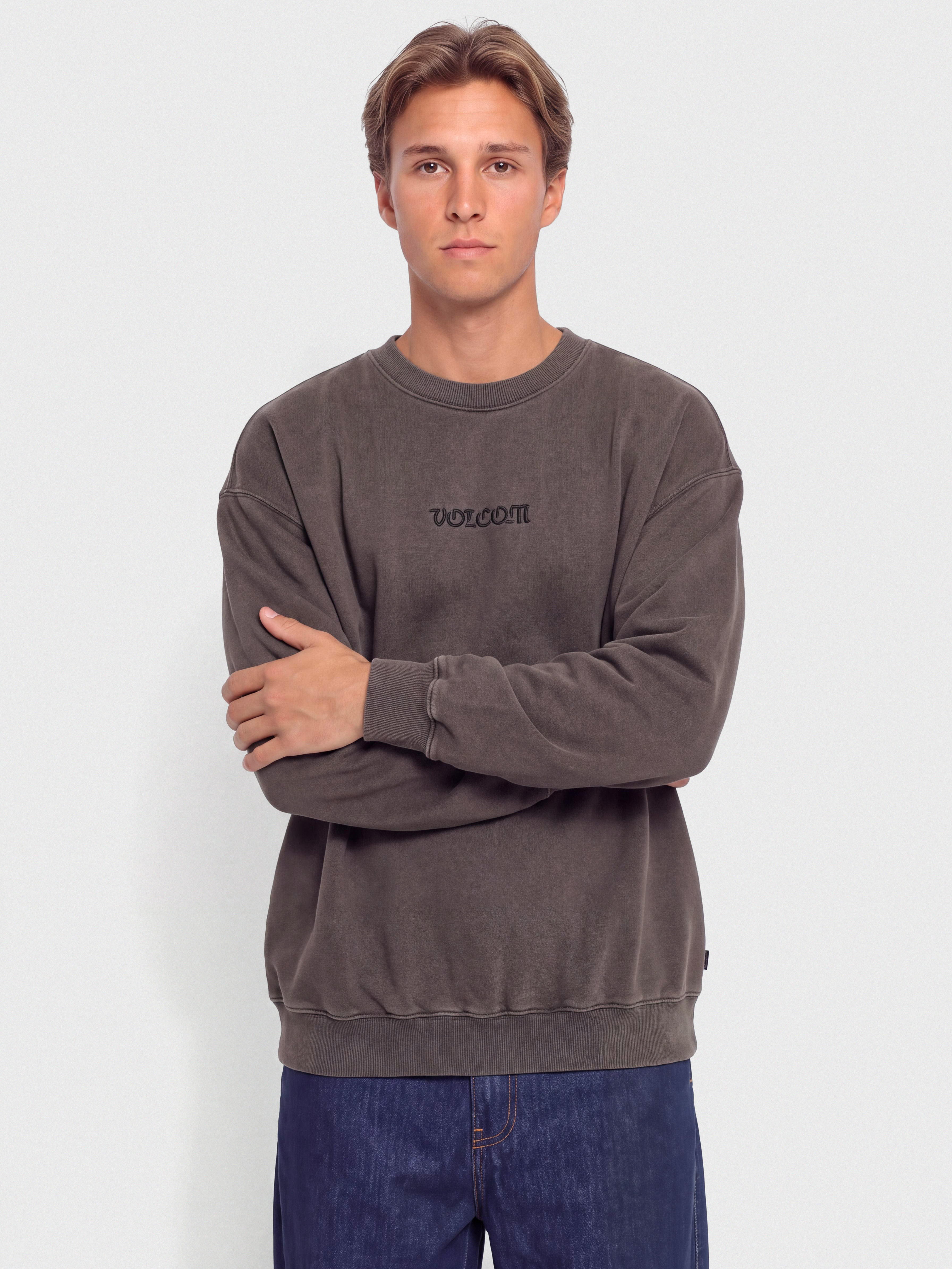 Volcom Big Stone Crew Sweatshirt (raisin)