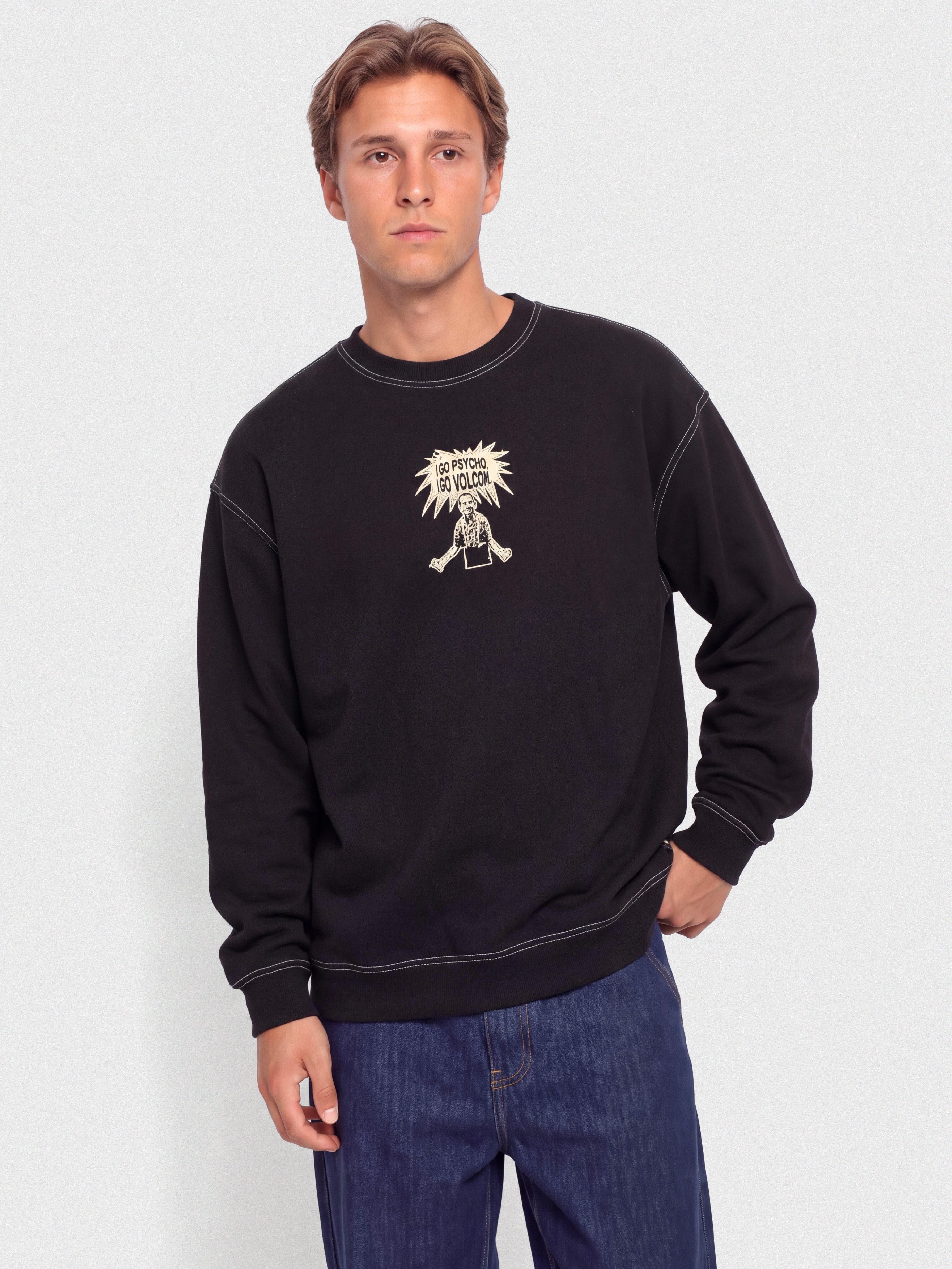 Volcom I Go Psycho Sweatshirt (black)
