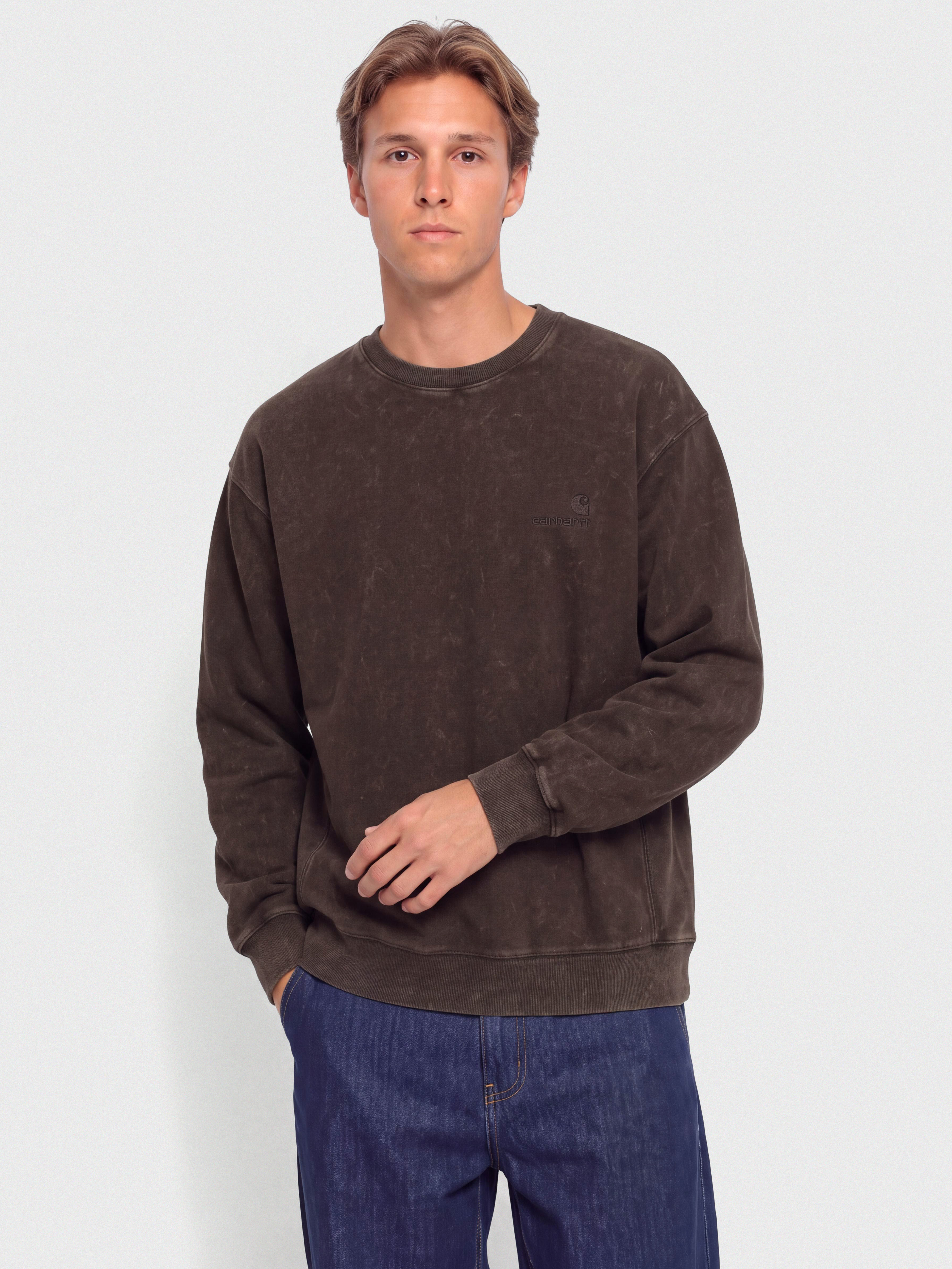 Carhartt WIP Lambert Sweatshirt (tobacco/moon wash)