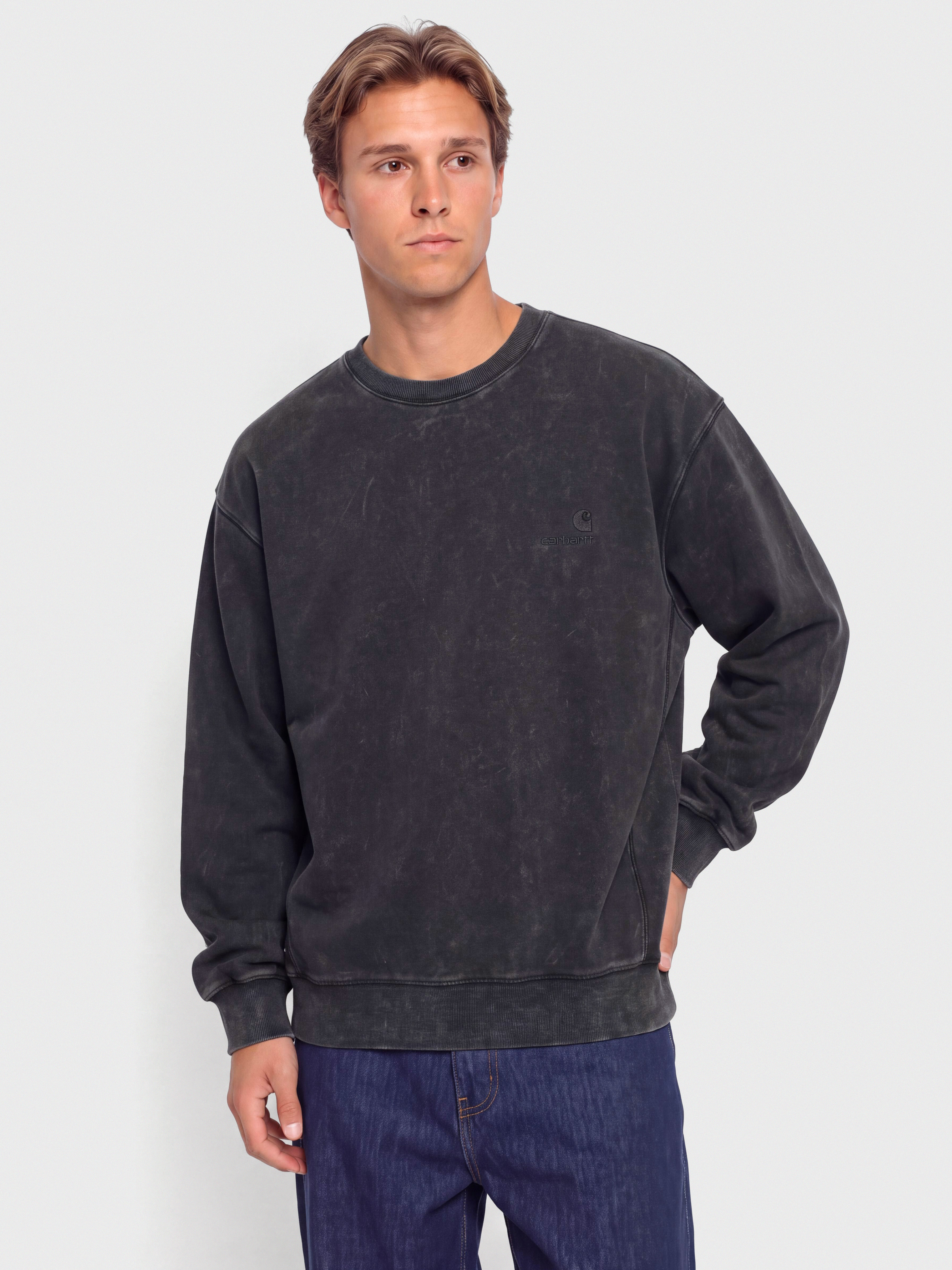 Carhartt WIP Sweatshirt Lambert (black/moon wash)