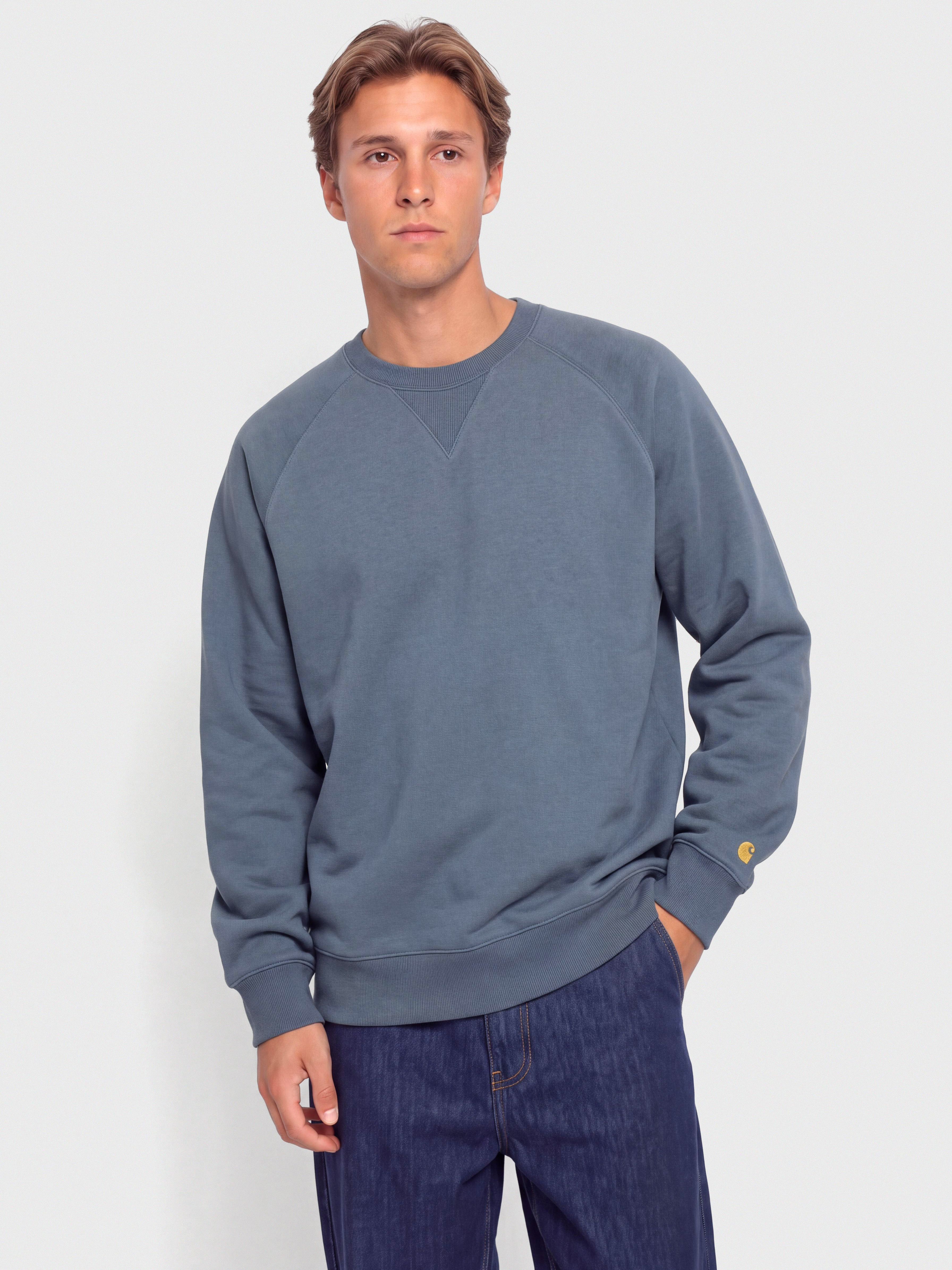 Carhartt WIP Chase Sweatshirt (icesheet/gold)