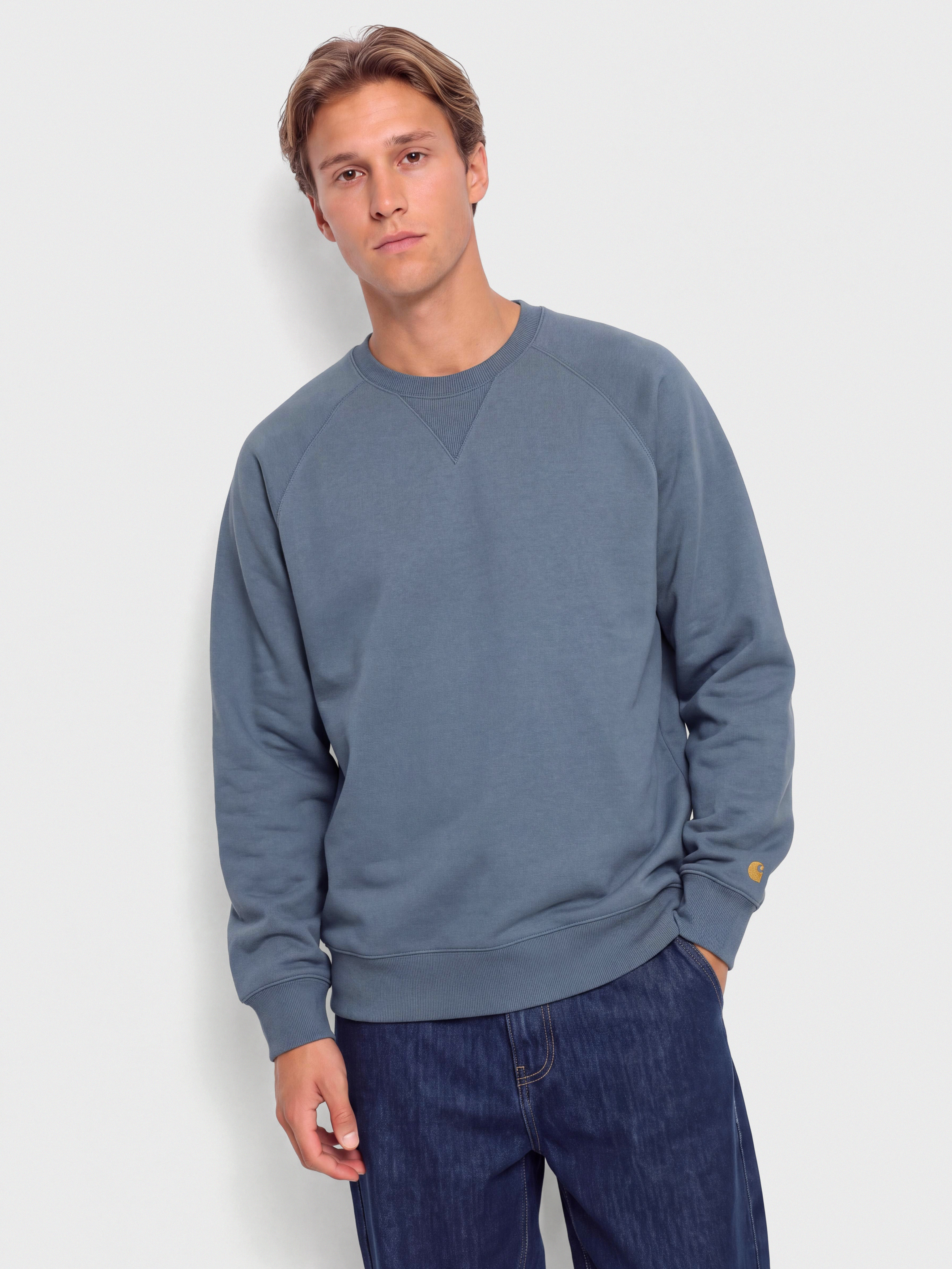 Carhartt WIP Chase Sweatshirt (icesheet/gold)