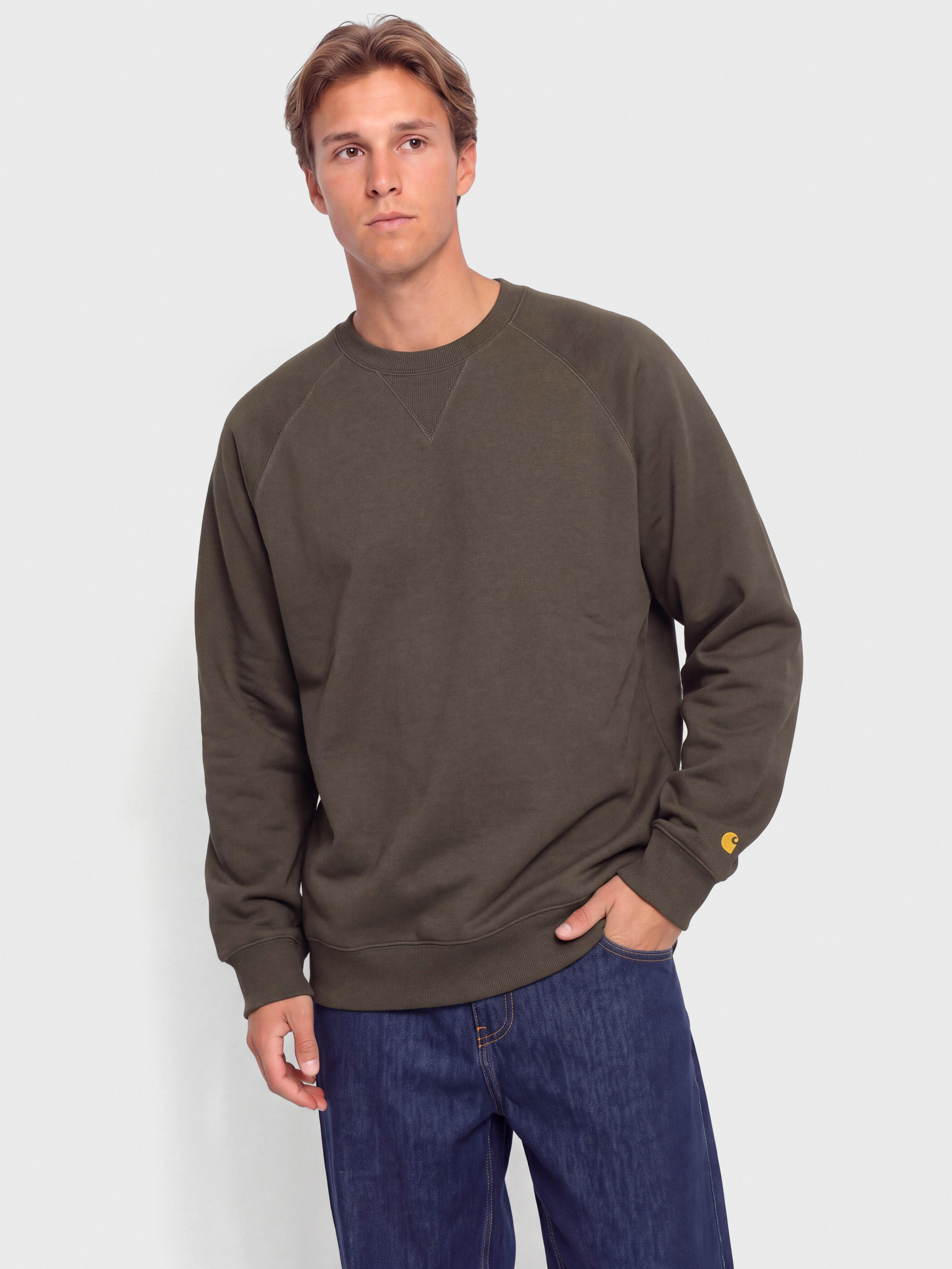 Carhartt WIP Chase Sweatshirt (shungite/gold)