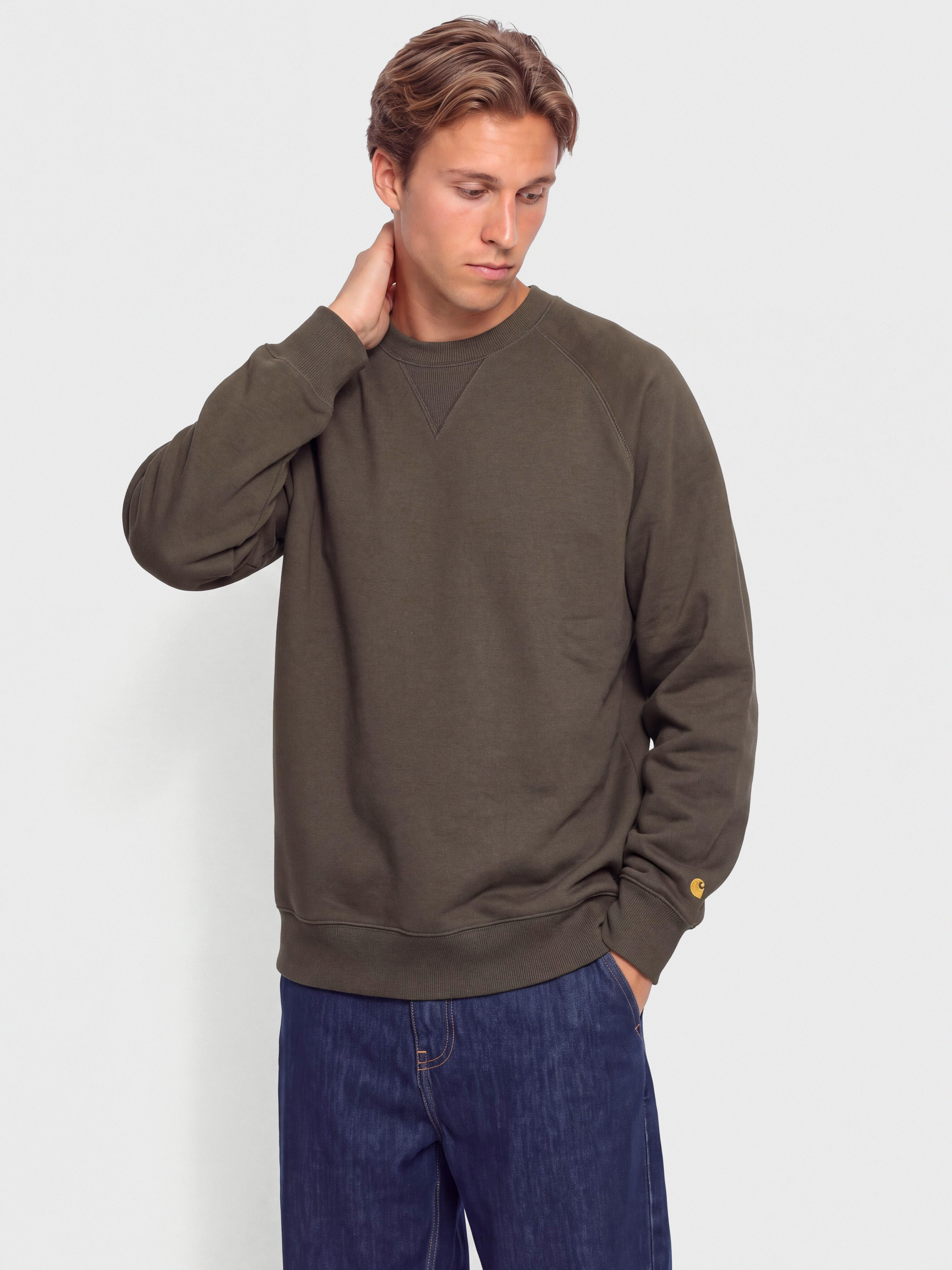 Carhartt WIP Chase Sweatshirt (shungite/gold)