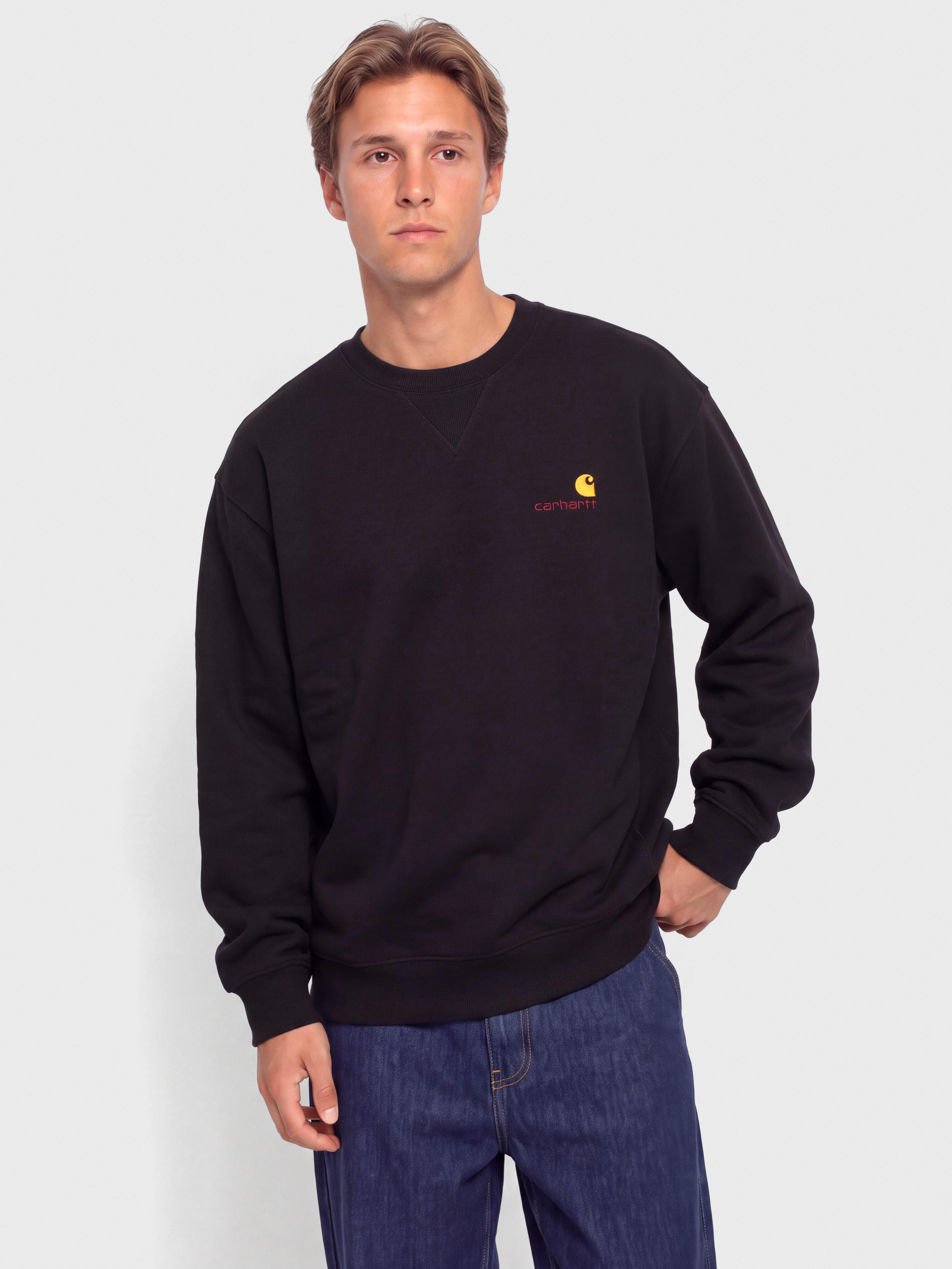 Carhartt WIP American Script Sweatshirt (black)