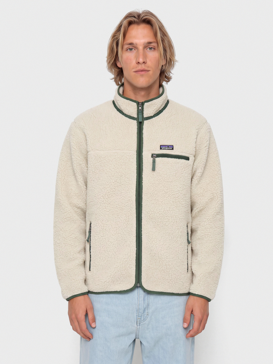 Patagonia Jacket Retro Pile (pelican w/canopy green)