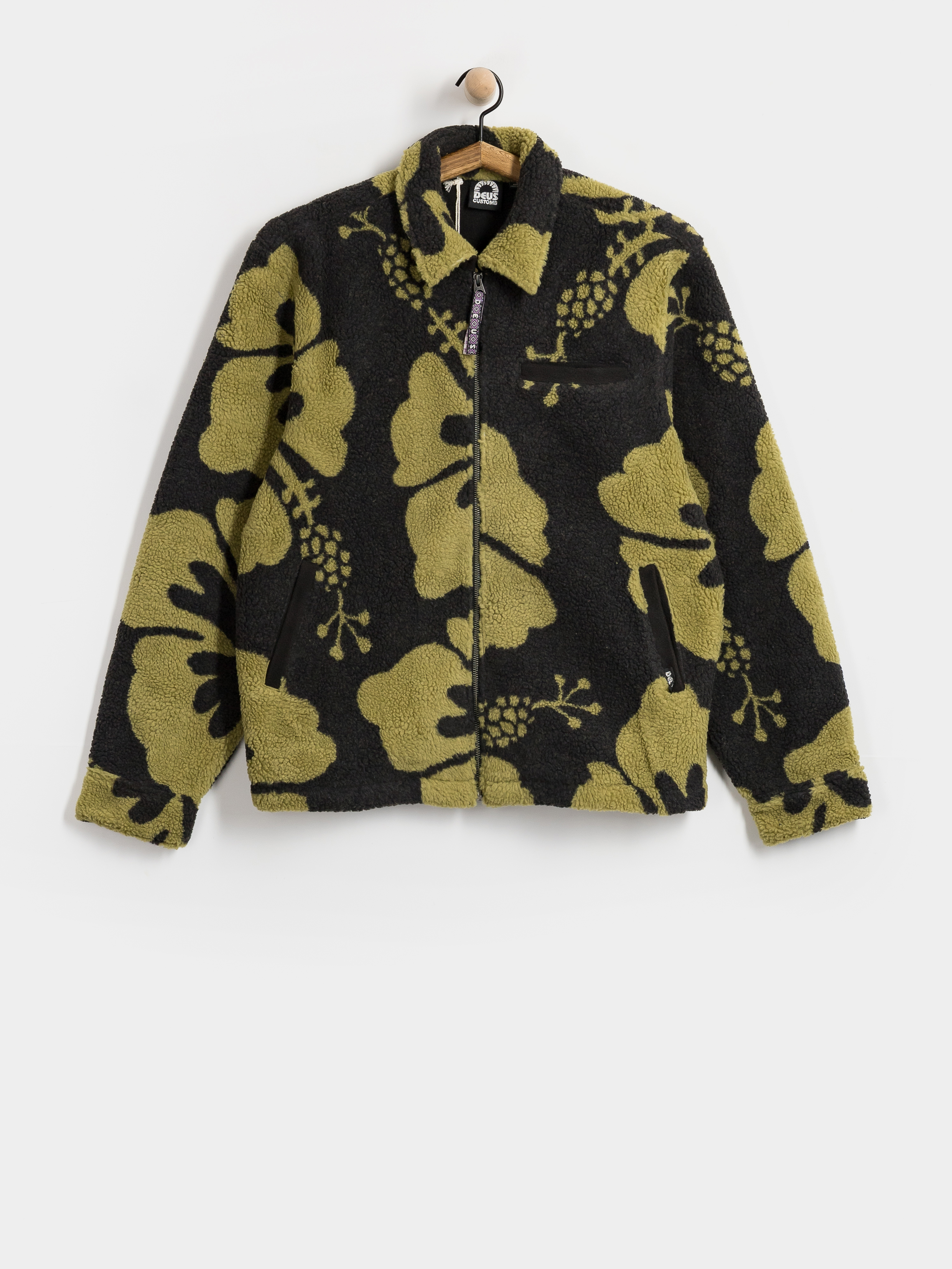 Deus Ex Machina Oahu Sherpa Jacke (anthracite grey)