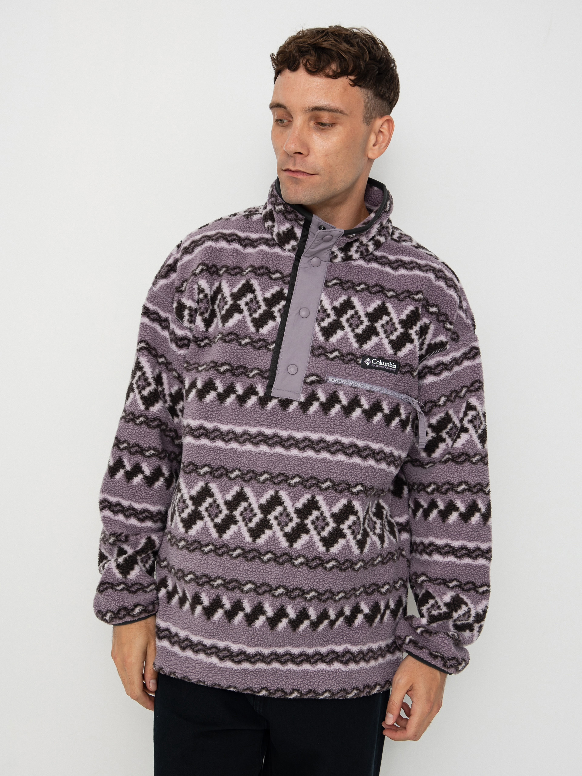 Columbia Helvetia II Printed Half Snap Fleece Jacke (shale purple knitknot)