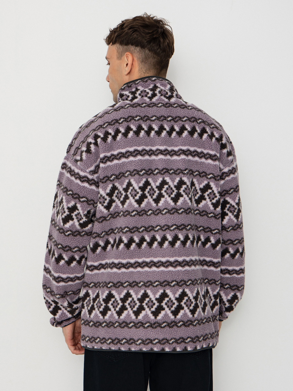 Herren Columbia Helvetia II Printed Half Snap Fleece Jacke (shale purple knitknot)