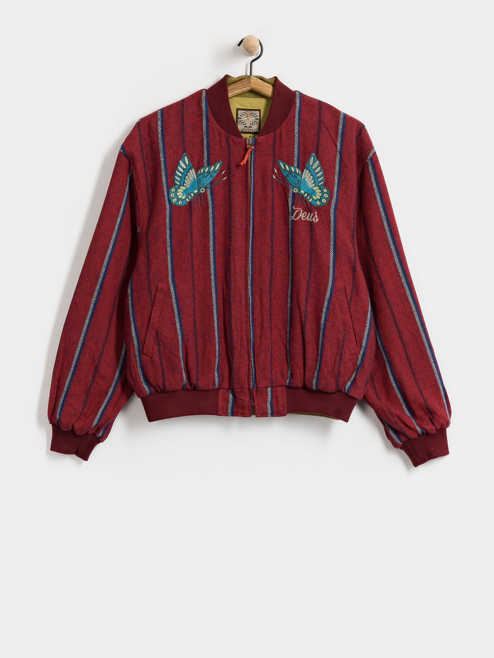 Deus Ex Machina Pendula Reversible Jacke (willow green blanket red)