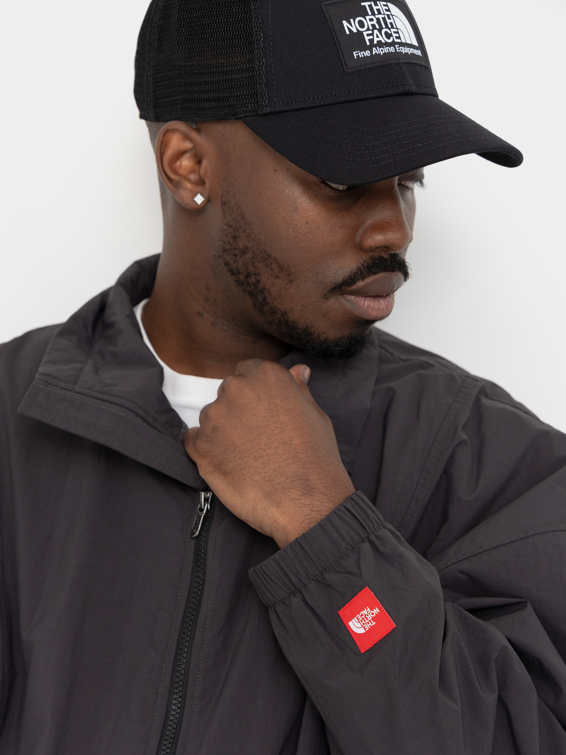 The North Face Jacket Red Box Nylon Fleece Lined (obsidian)