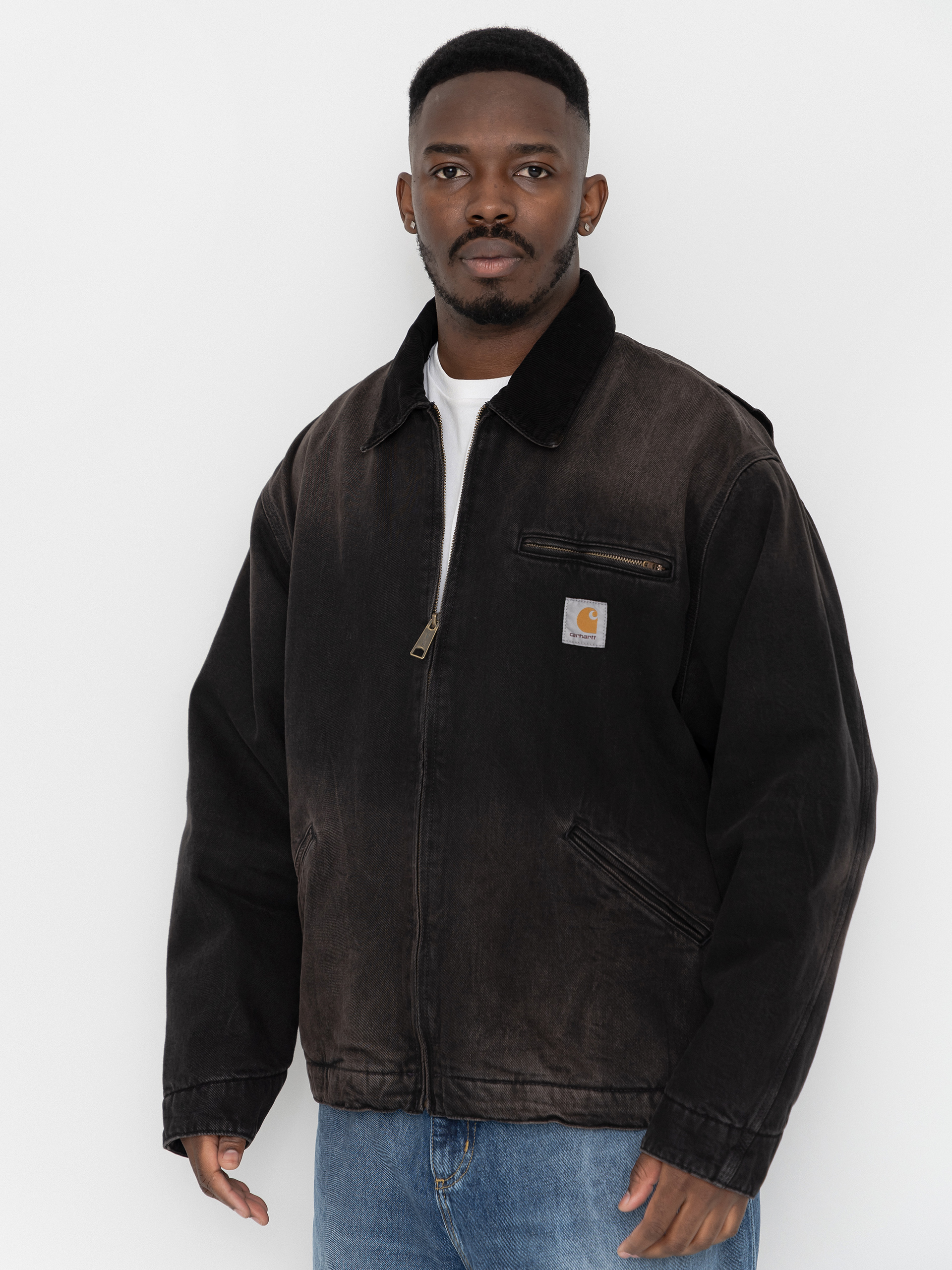 Carhartt WIP Jacke OG Detroit (black/black/tobacco used wash)
