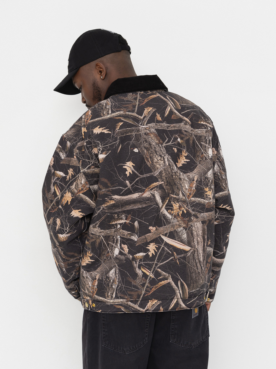 Carhartt WIP Jacke OG Detroit (camo feather tree black/black/heavy stone wash)