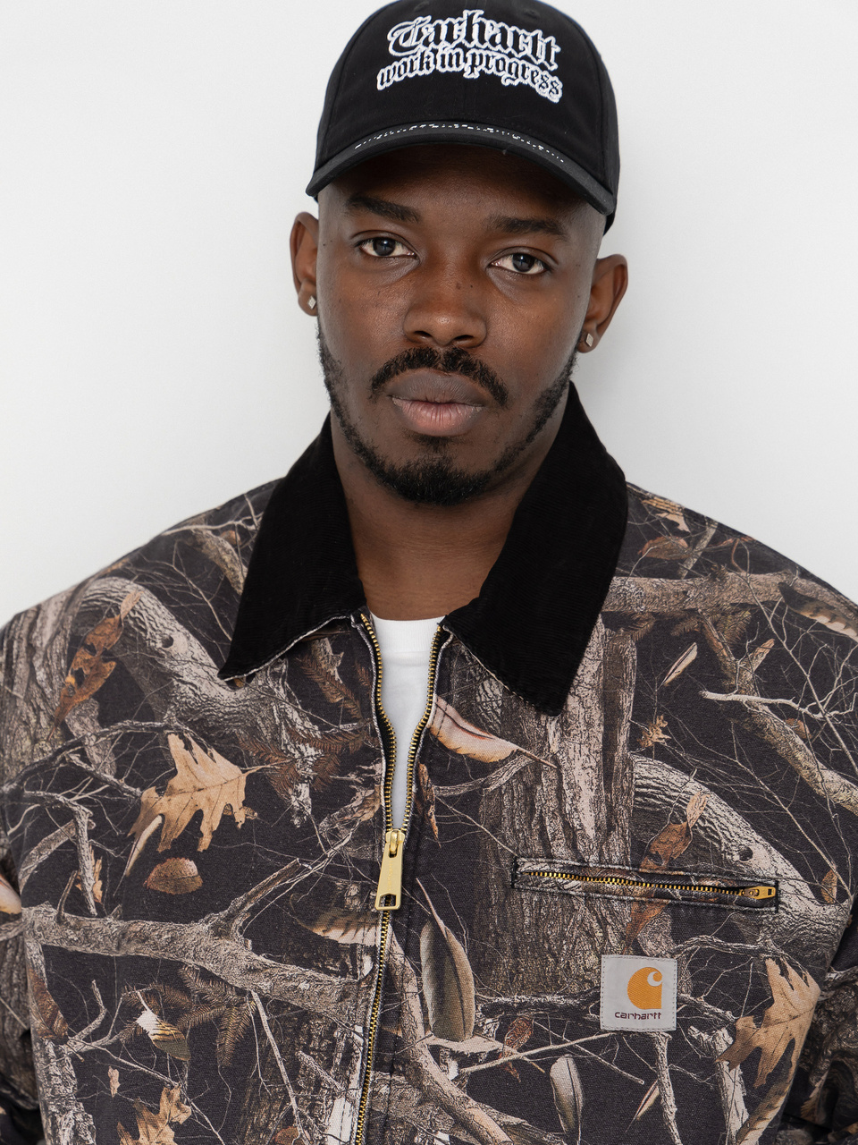 Carhartt WIP Jacke OG Detroit (camo feather tree black/black/heavy stone wash)