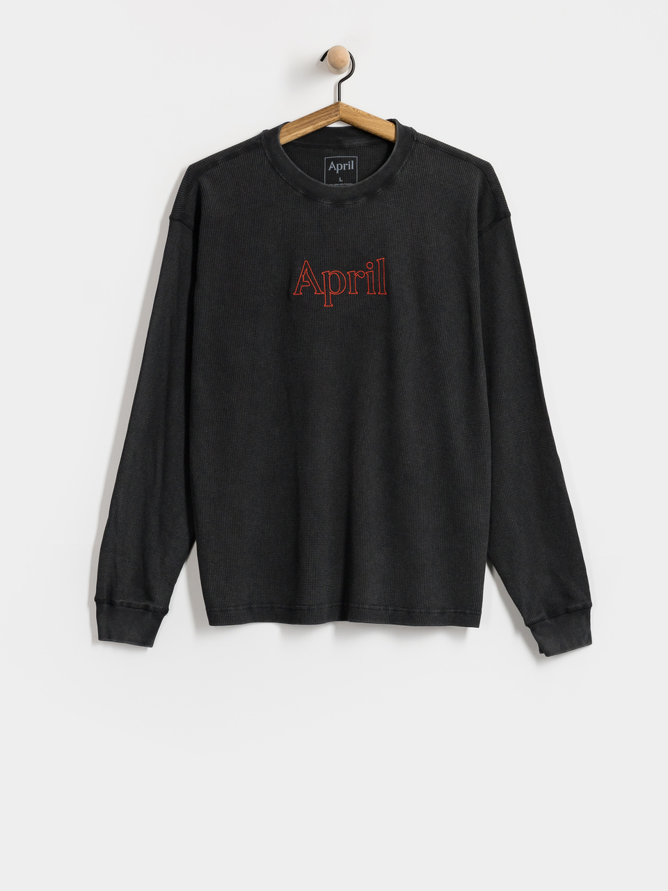 April Skateboards Longsleeve Thermal Embroid (black)