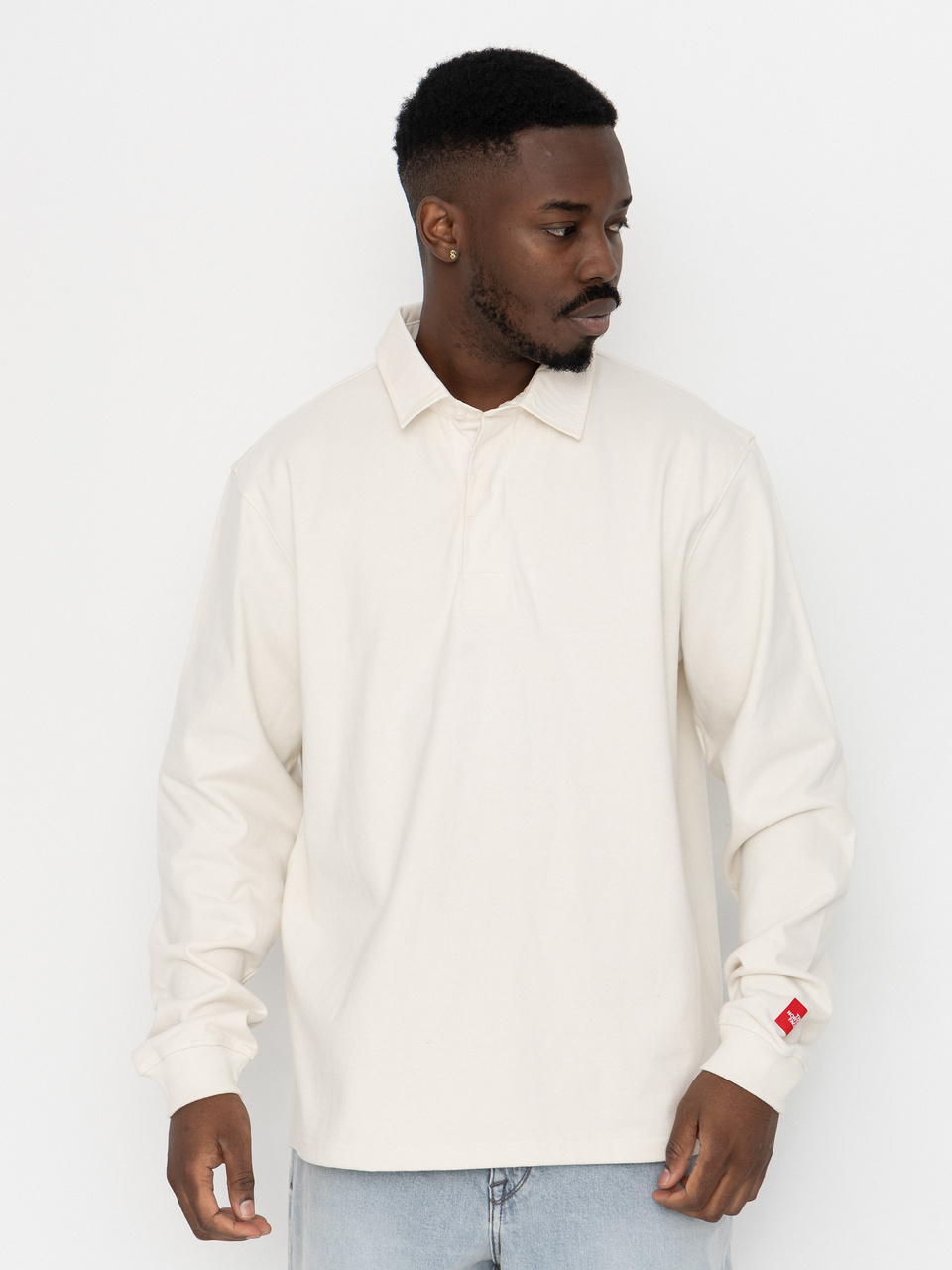 The North Face Red Box Rugby Longsleeve (white dune)