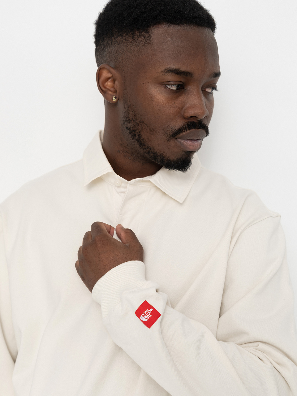 The North Face Red Box Rugby Longsleeve (white dune)