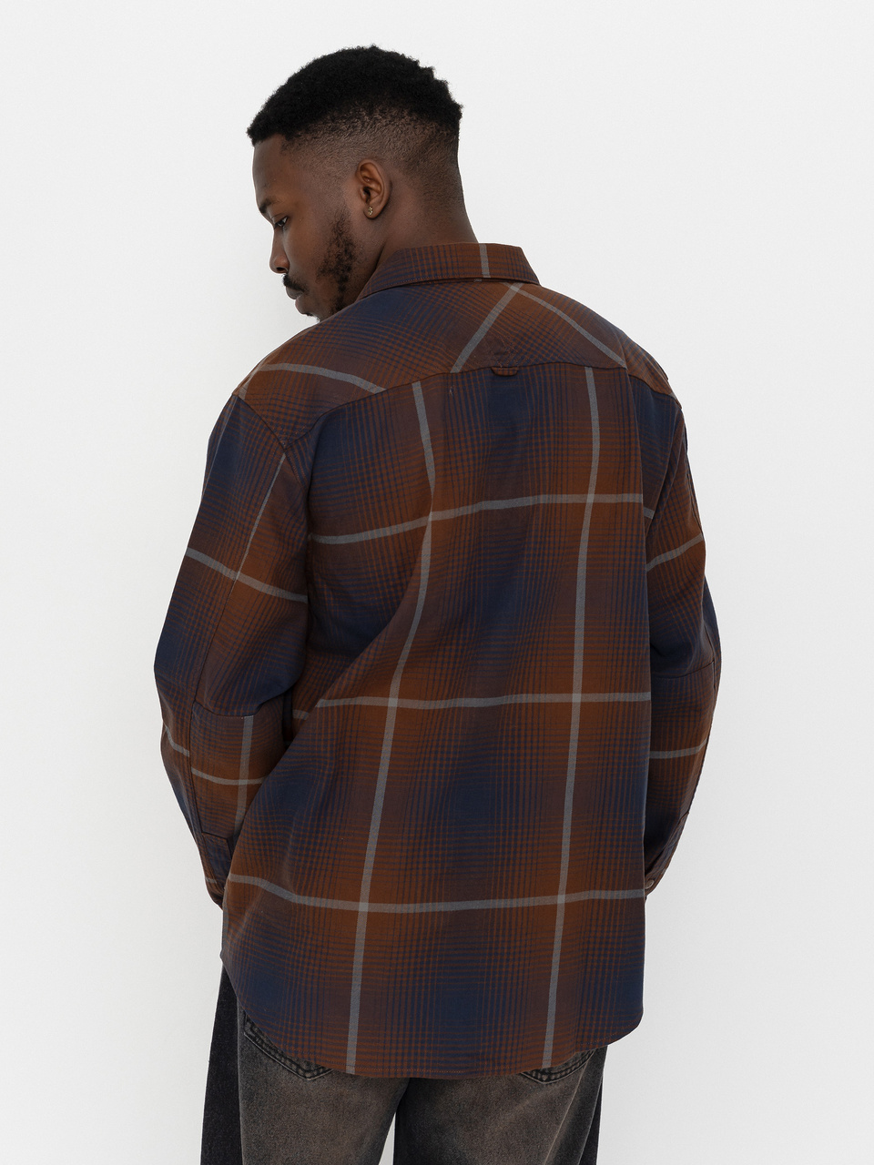 Fox Survivalist Fire Flannel Shirt (dark brown)