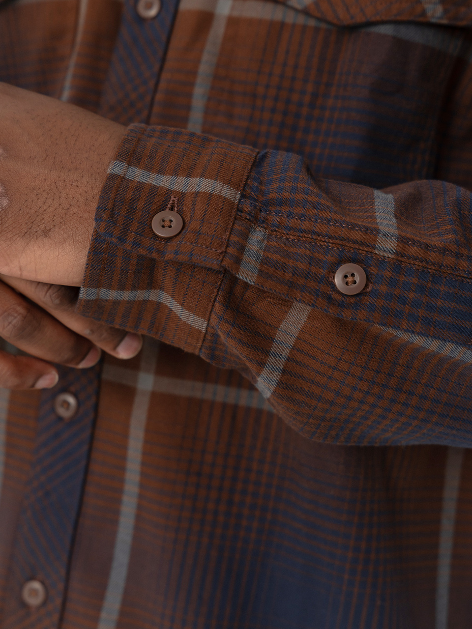 Fox Survivalist Fire Flannel Shirt (dark brown)
