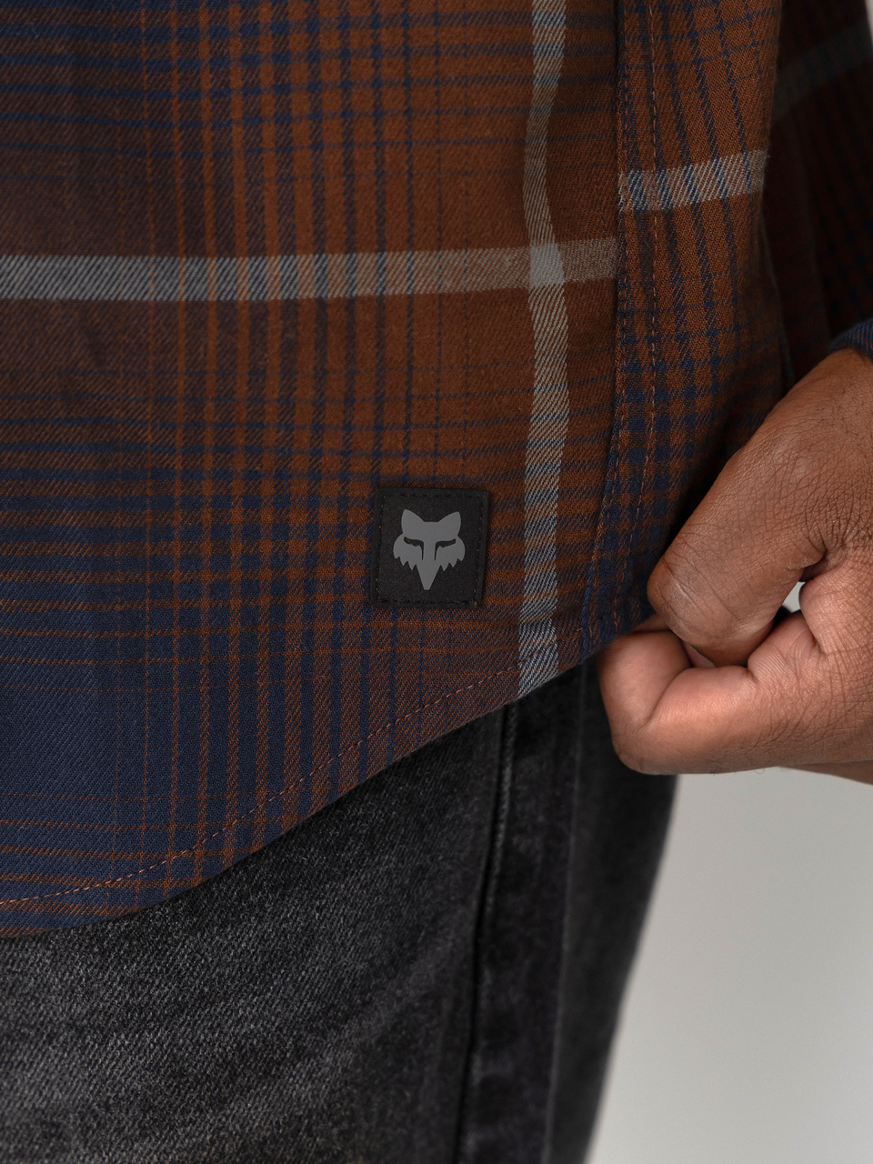 Fox Survivalist Fire Flannel Shirt (dark brown)