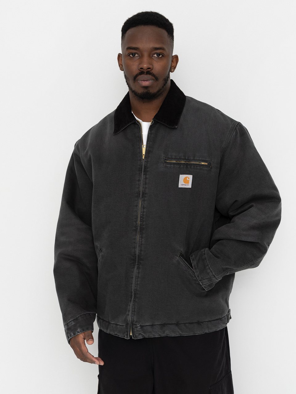 Carhartt WIP OG Detroit Jacket (raven/black/stone canvas)