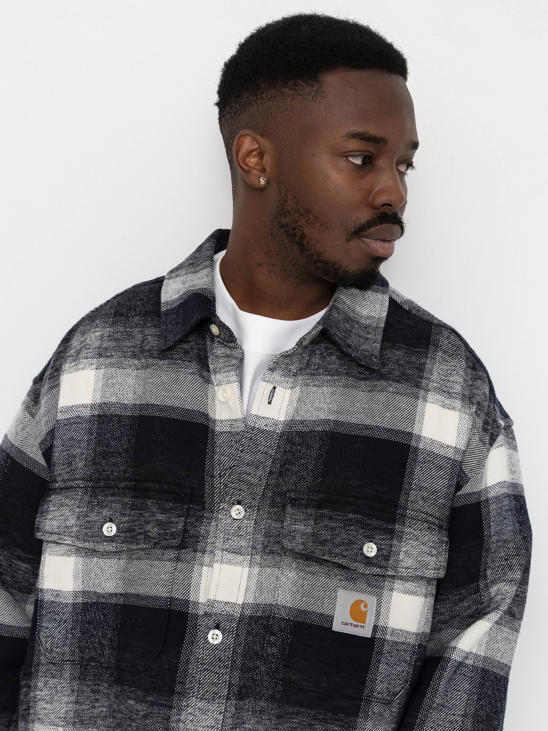 Carhartt WIP Esterson Hemd (esterson check dark navy)