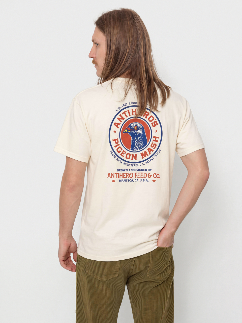 Antihero Pigeon Mash II T-Shirt (natural w/multi color prints)