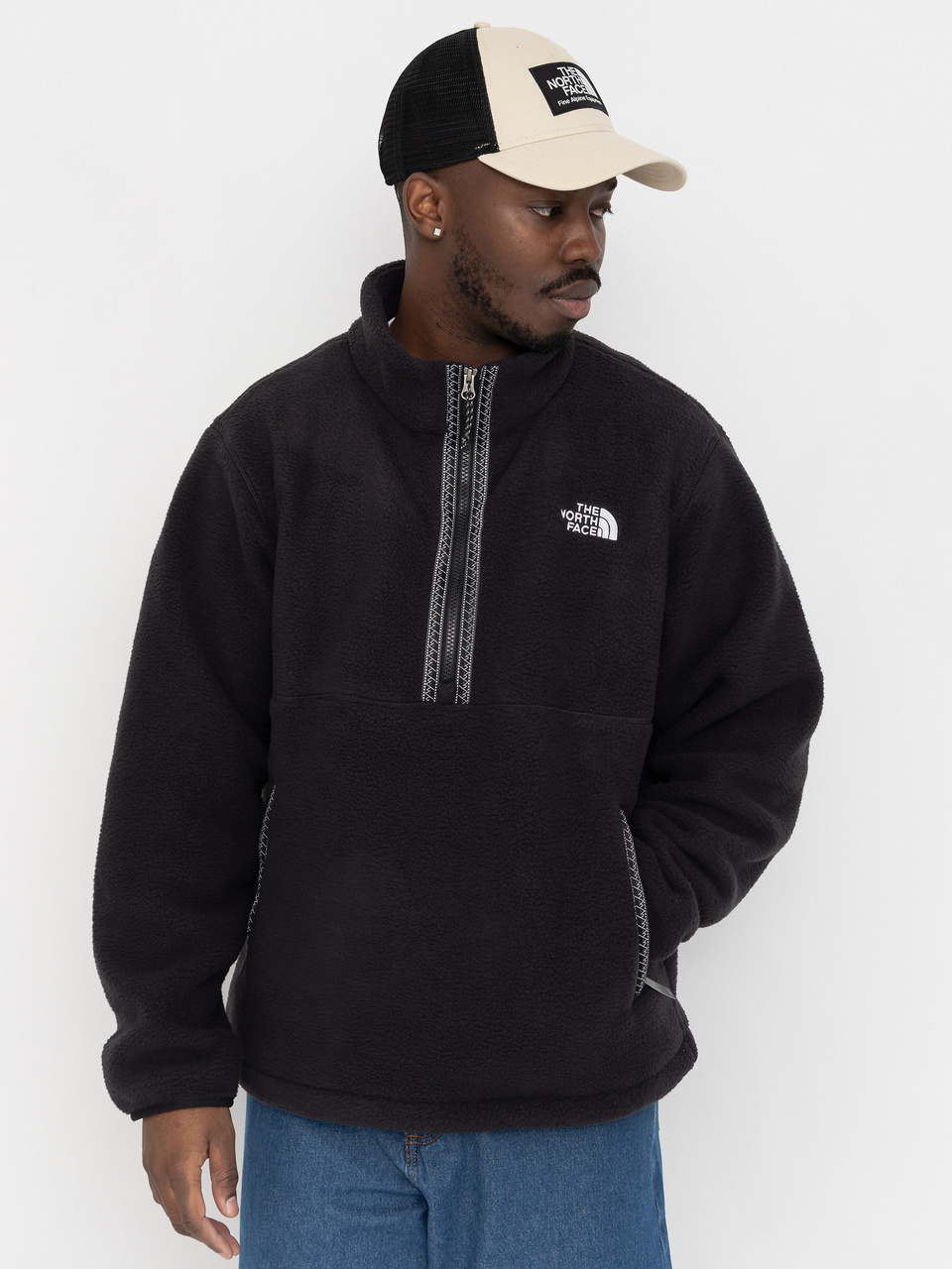 The North Face Fleece Jacke Fleeski 1/4 Zip (tnf black/tnf black)