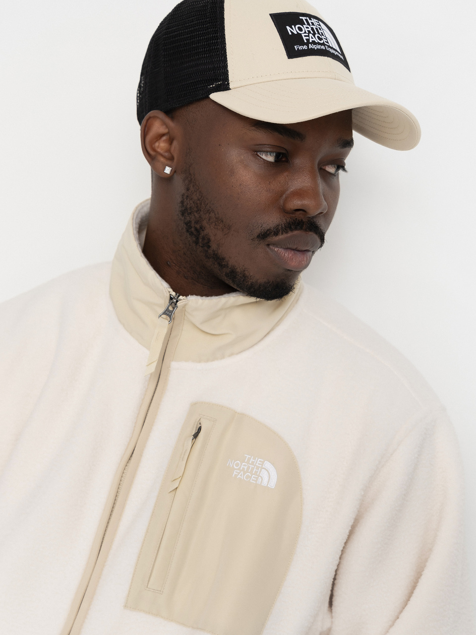 Herren The North Face Fleece Jacke Yumiori Off Peak (white dune/desert stone)