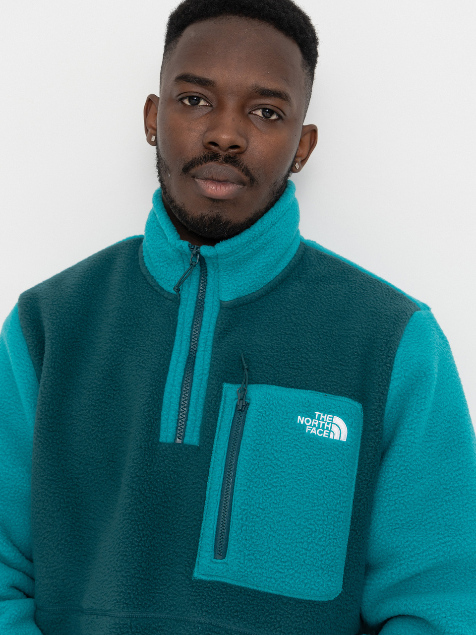 Herren The North Face Yumiori 1/4 Zip Fleece Jacke (pacific teal/restorativ)