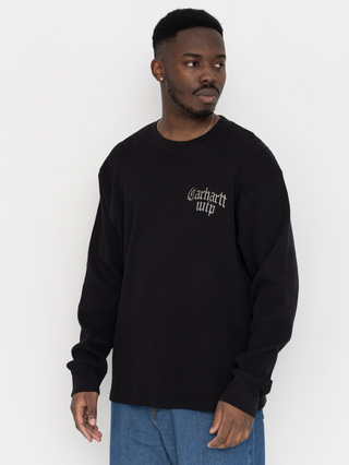 Carhartt WIP Blackletter Waffle Longsleeve (black/white)