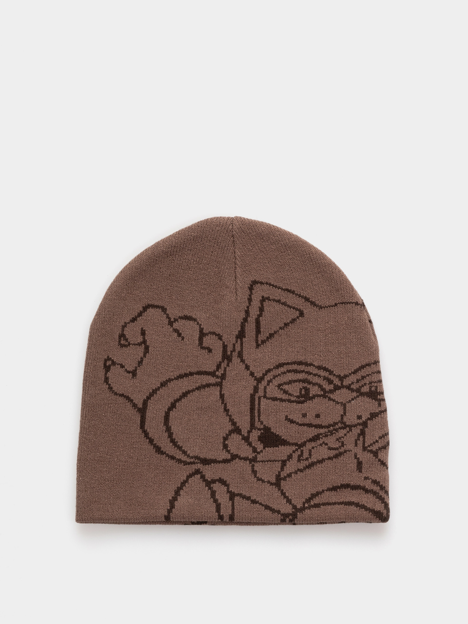 RipNDip Beanie Rokkunerm Skull (brown)