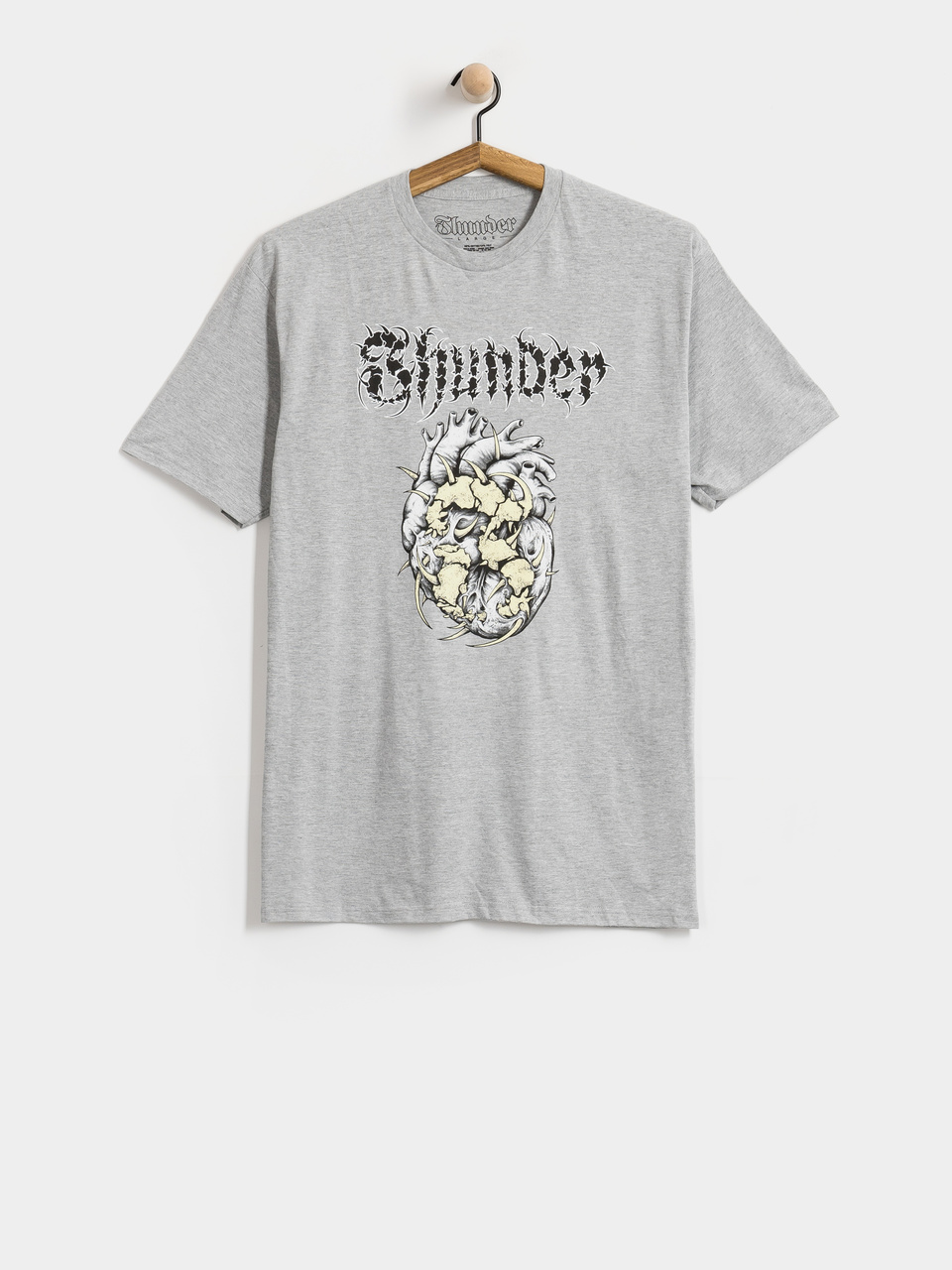Thunder T-Shirt Vertebrae Pulse (ash grey heather w/black white&tan print)