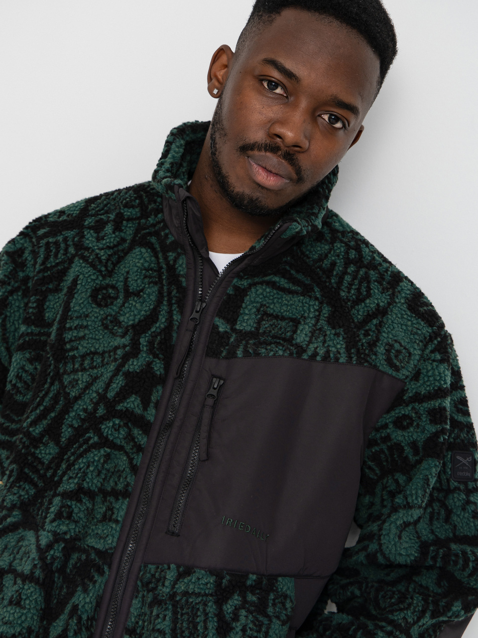 Herren Iriedaily Fleece Jacke Flawless (green black)