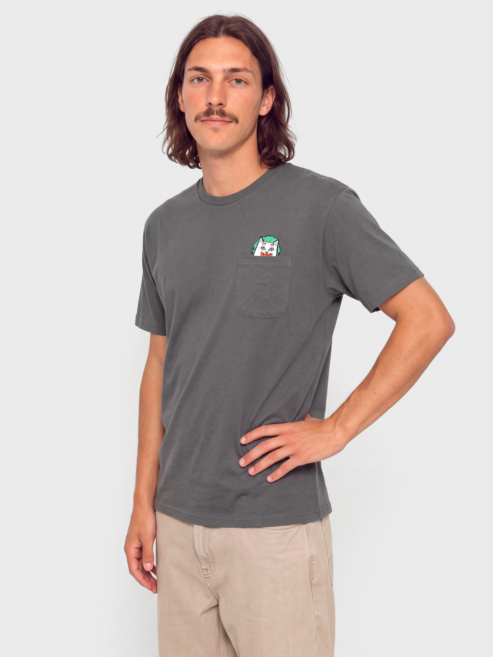 RipNDip T-Shirt Why So Nermal? Pocket (charcoal)