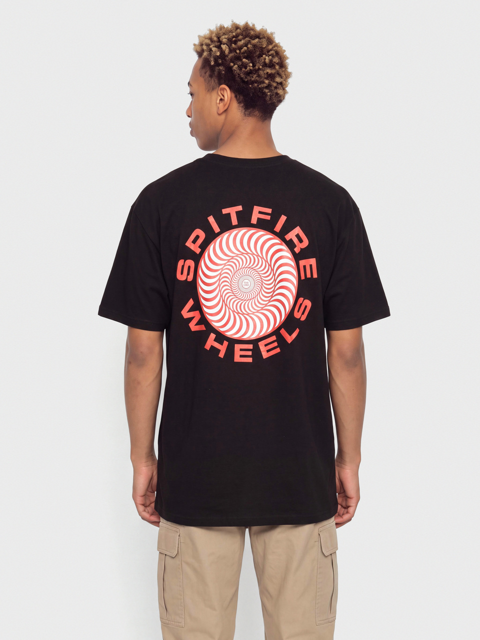Spitfire T-Shirt Classic 87 Swirl Fill (black w/red&white prints)