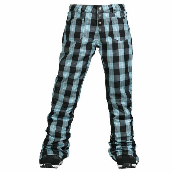 Womens Burton Snowboard Pants TWC Skinny blotto grey siouxies plaid