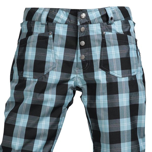 Womens Burton Snowboard Pants TWC Skinny (blotto grey siouxies plaid)