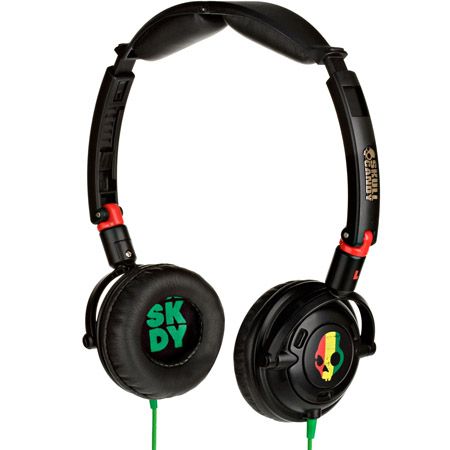 SkullCandy Headphones Lowrider (rasta w/mic)