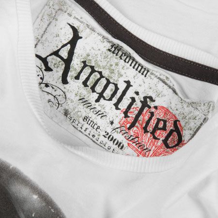 Amplified T-shirt Rolling Slash Saint is a Sinner (wht)