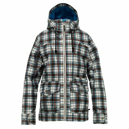 Womens Burton Snowboard Jacket Method canvas gypsy plaid print