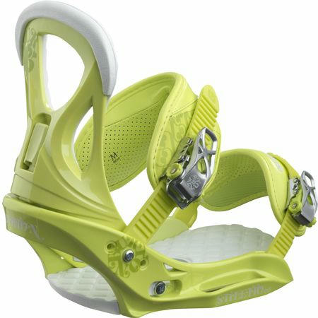 burton custom bindings lime green