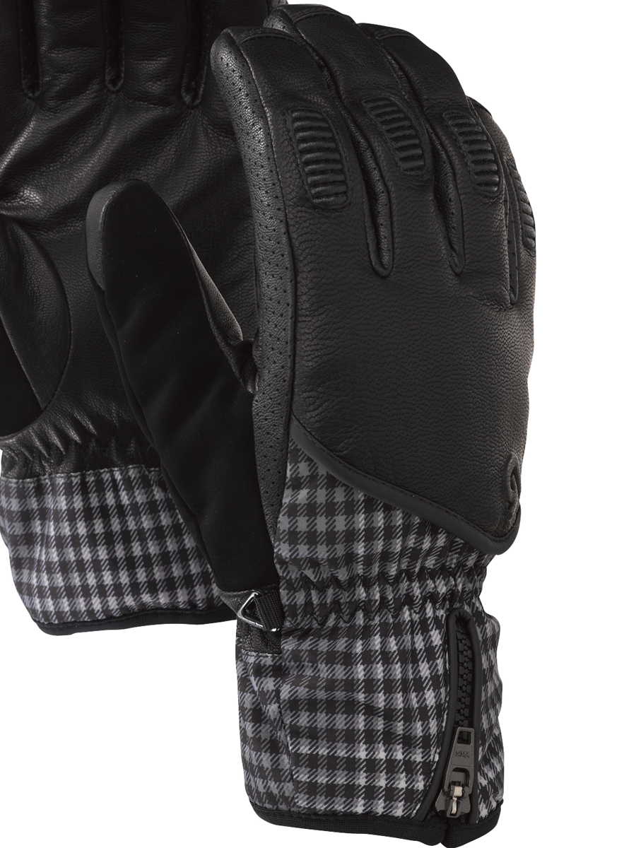 Burton R.P.M. Leather Glove (true black gingham)