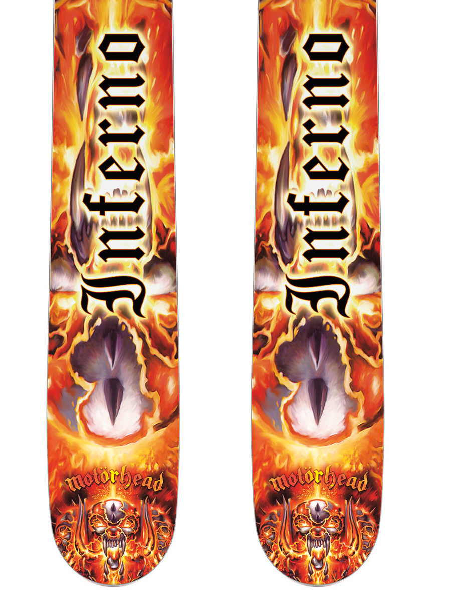 Head skis Big Mountain Twintip Inferno 311341 with bindings Mojo 15 (matt black/silver) 100365 + Skistopery 115 mm 162876 