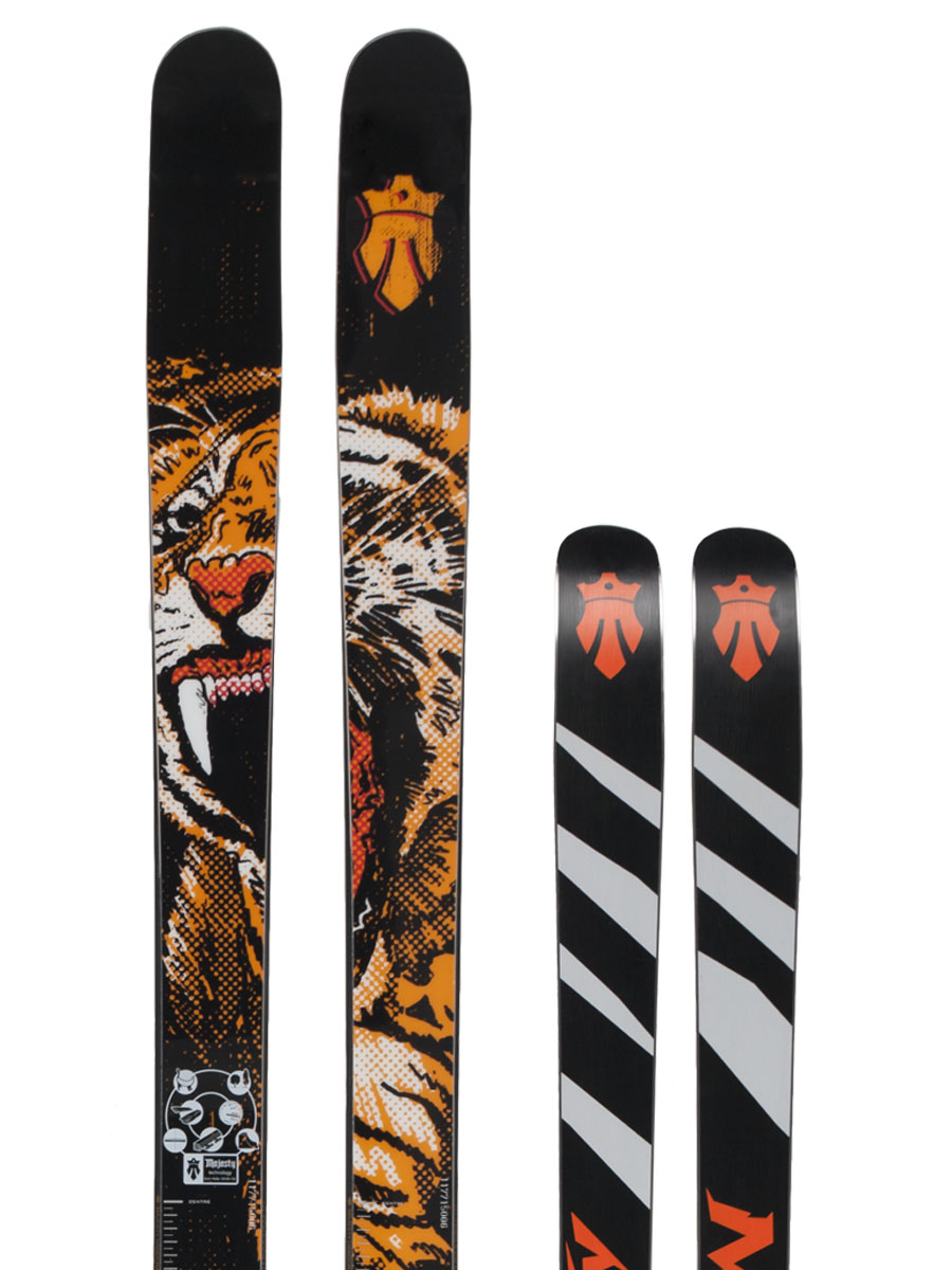 MAJESTY ROCK 'N' ROLLA 159cm スキー板 Majesty Rock'n'Rolla freestyle skis with Peak 11 bindings - multicolor