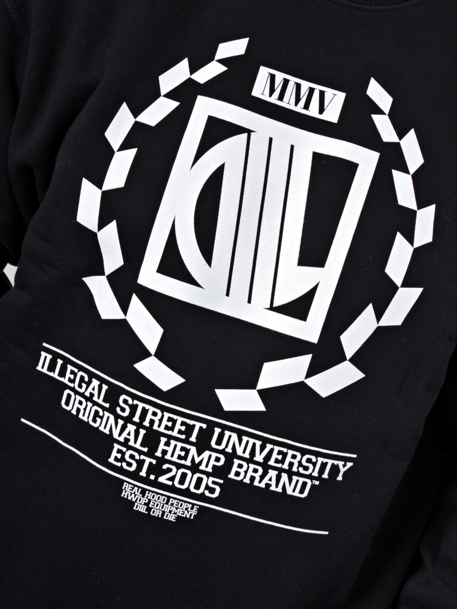 Diil Gang hoodie Harvard (black)