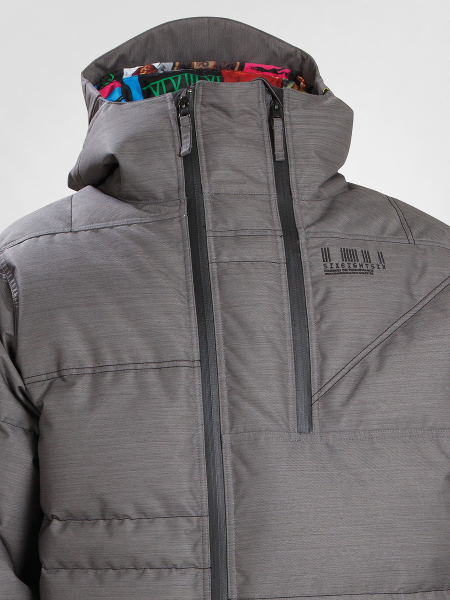 Mens 686 snowboard jacket Reserved Duel Down (gunmetal)