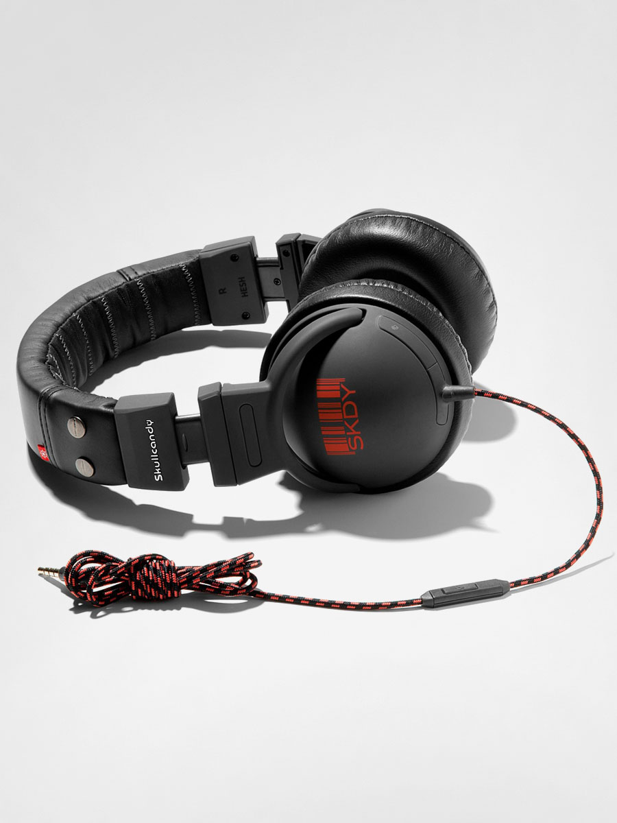 SkullCandy Headphones Hesh (carbon red w/mic)