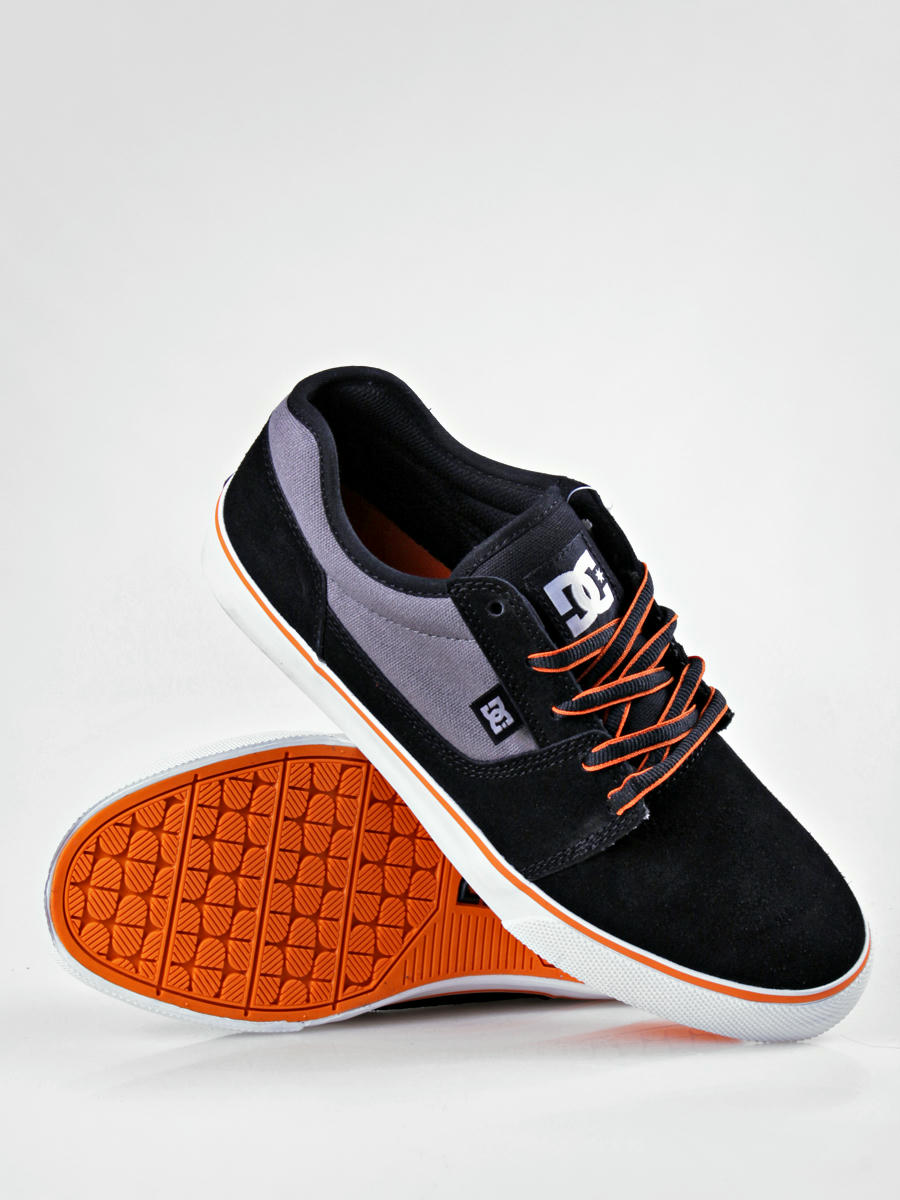 dc shoes black orange