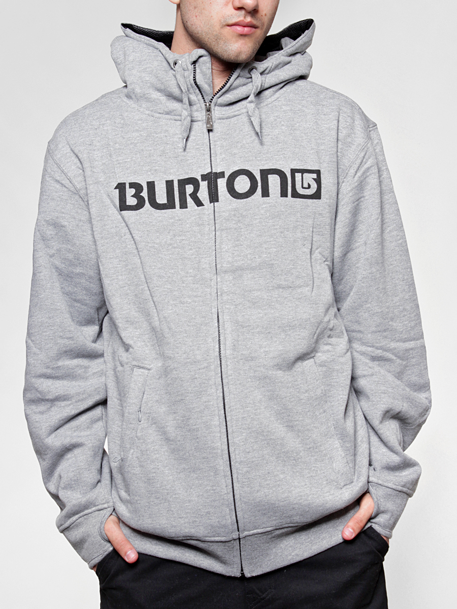 grey burton hoodie